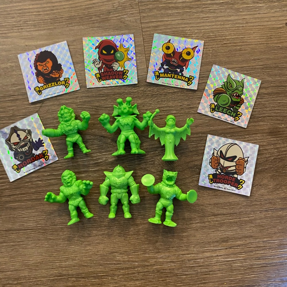 COPY - SUPER7 KESHI MUSCLES MOTU EVIL HORDE HORDAK Green SET 6 MINI-FIGURES STI…